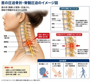 首の脊髄圧迫
